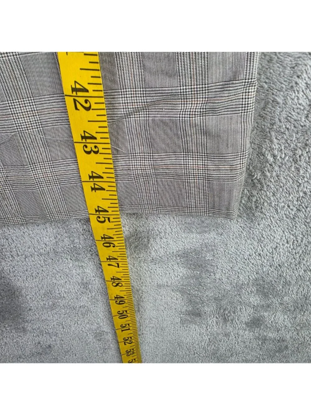 Mens Banana Republic Gray Plaid Cotton Dress Pants Flat Front Classic Fit 36x34